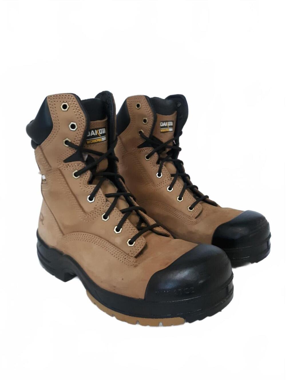 Dakota 6006 Men 9 M Tan Leather Insulated Steel Toe Work Boots 5ANADK2-6006